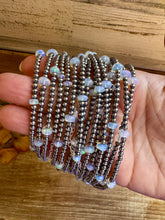 Load image into Gallery viewer, 15" White Opal Necklace with Sterling Silver Pearls
