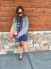 Load image into Gallery viewer, over the rainbow cardigan tie front
