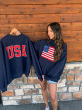 Load image into Gallery viewer, usa flag mockneck

