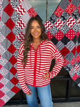 Load image into Gallery viewer, striped sweater jacket
