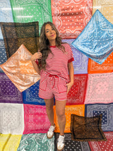 Load image into Gallery viewer, set on stripe set - red

