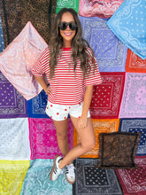 Load image into Gallery viewer, stripe tee - red
