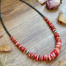 Load image into Gallery viewer, 23” Red Spiny Graduated Necklace
