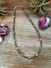 Load image into Gallery viewer, Azurite &amp; Sterling Silver Pearl Necklace – 5mm - 19"
