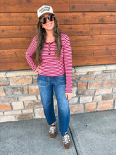 Load image into Gallery viewer, stripe henley top

