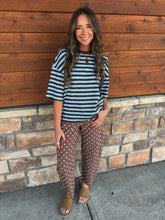 Load image into Gallery viewer, brown polka dot jeans
