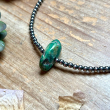 Load image into Gallery viewer, 16” Green &amp; Brown Turquoise Necklace – Sterling Silver
