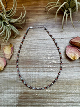 Load image into Gallery viewer, 14-Inch Sterling Silver Torpedo &amp; Spiny Oyster Heishi Choker
