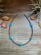 Load image into Gallery viewer, 15-Inch Turquoise Necklace with 4mm &amp; 5mm Beads
