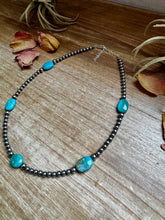Load image into Gallery viewer, 15-Inch Turquoise Necklace with 4mm &amp; 5mm Beads
