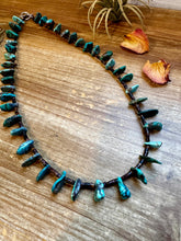 Load image into Gallery viewer, 24 inch long shell and turquoise necklace
