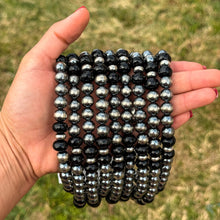 Load image into Gallery viewer, Black Onyx &amp; Sterling Silver Pearl Choker – 14”
