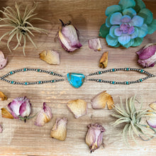 Load image into Gallery viewer, Sterling Silver &amp; Turquoise Choker – 13” + Extender – Handmade In-House by The Bijoux FAB
