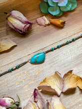 Load image into Gallery viewer, Sterling Silver &amp; Turquoise Choker – 13” + Extender – Handmade In-House by The Bijoux FAB
