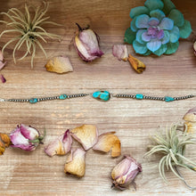 Load image into Gallery viewer, Sterling Silver &amp; Turquoise Choker – 13” + Extender – Handmade In-House by The Bijoux FAB
