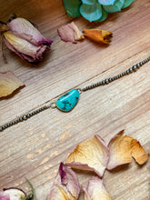 Load image into Gallery viewer, Sterling Silver &amp; Turquoise Choker – 13” + Extender – Handmade In-House by The Bijoux FAB
