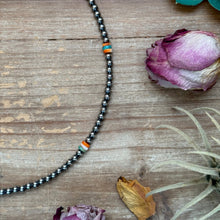 Load image into Gallery viewer, Mixed Turquoise &amp; Spiny Oyster Heishi Necklace – 19”
