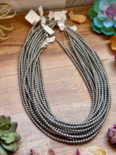 Load image into Gallery viewer, Silver-Plated 4 mm Bead Necklace – 20”
