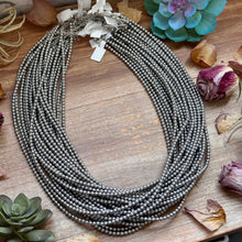 Load image into Gallery viewer, Silver-Plated 4 mm Bead Necklace – 24”
