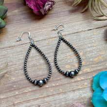 Load image into Gallery viewer, Sterling Silver Pearl Teardrop Earrings – 8 mm in the middle

