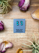 Load image into Gallery viewer, Sterling Silver Kingman Turquoise Stud Earrings
