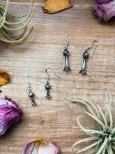 Load image into Gallery viewer, Sterling Silver Mini Blossom Dangle Earrings
