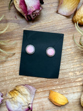 Load image into Gallery viewer, Sterling Silver Pink Conch Stud Earrings – Handmade by Artist Jason Ogg
